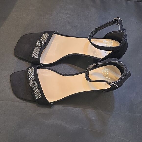 BRAND NEW JONES NEW YORK ANKLE STRAP HEEL with SPARKLE BOW SANDAL - Picture 7 of 15